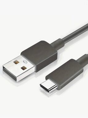 USB-A to USB-C Charging Cable in Dark Dark Black Gray